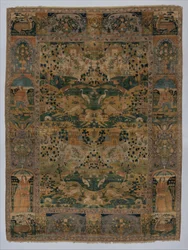 Tapis pictural avec fil métallique, XVIIe siècle